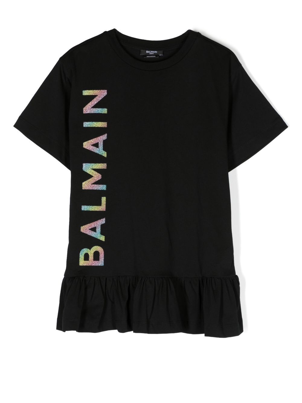 Balmain Kids T-Shirtkleid mit Logo-Print - Schwarz von Balmain Kids