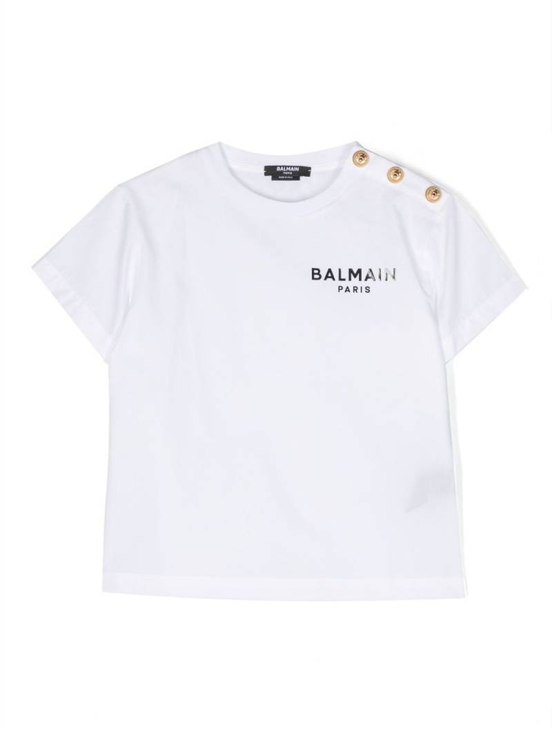 Balmain Kids T-Shirt mit Logo-Print - Weiß von Balmain Kids