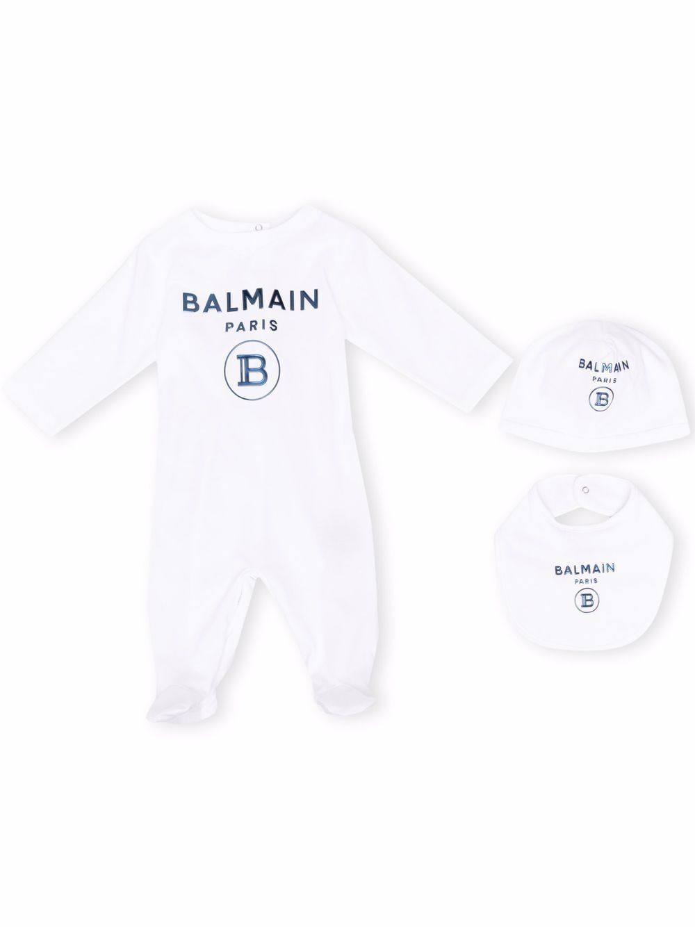 Balmain Kids Strampler mit Logo-Print - Weiß von Balmain Kids