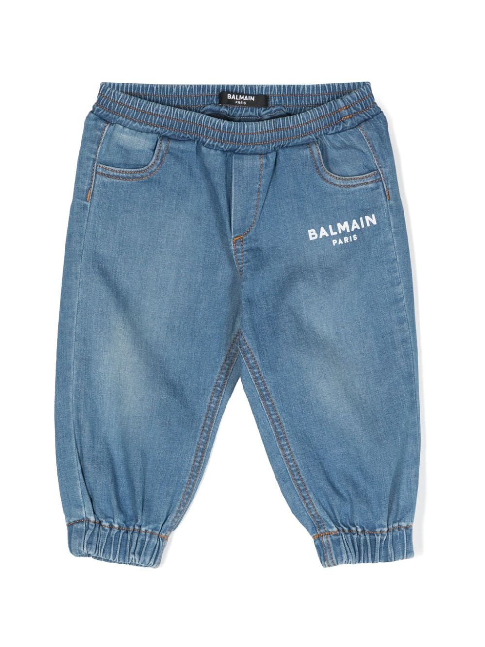 Balmain Kids Jeans mit Logo-Print - Blau von Balmain Kids