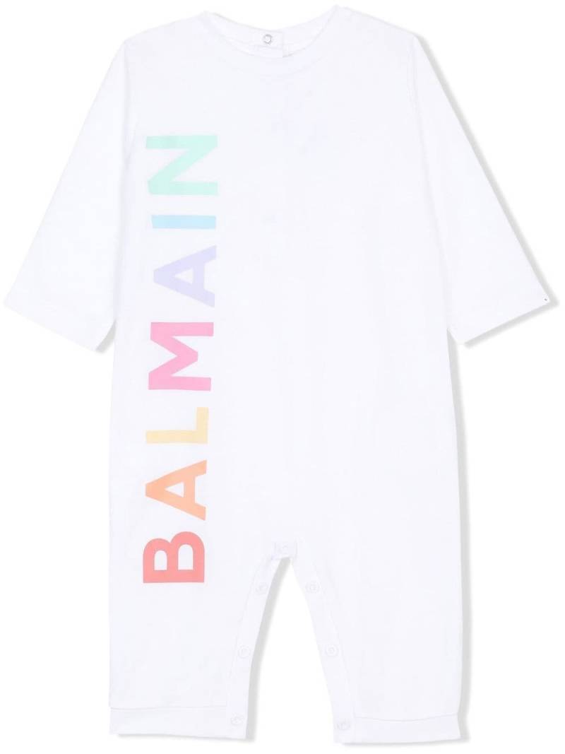 Balmain Kids Strampler mit Logo-Print - Weiß von Balmain Kids