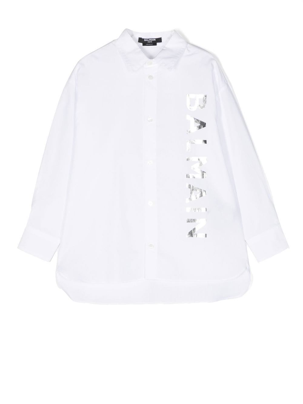 Balmain Kids Hemd mit Logo-Print - Weiß von Balmain Kids