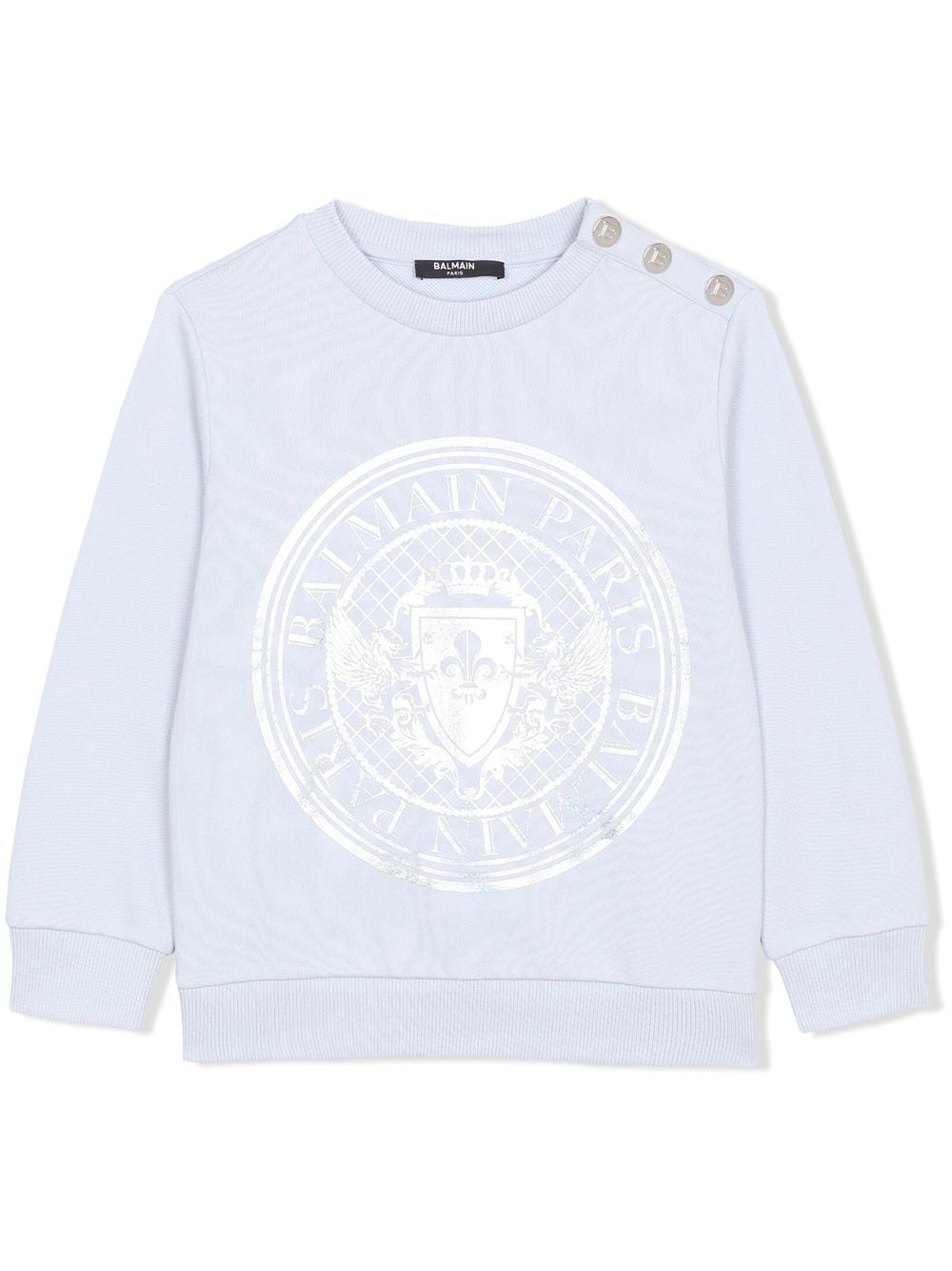 Balmain Kids Sweatshirt mit Logo-Print - Blau von Balmain Kids