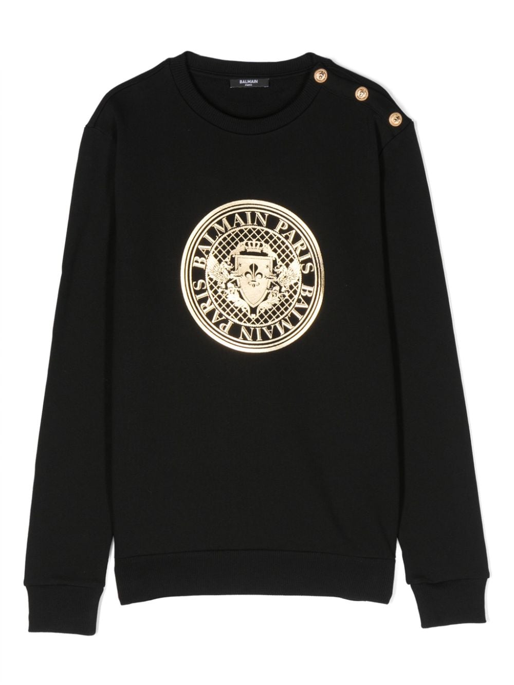 Balmain Kids Sweatshirt mit Logo-Print - Schwarz von Balmain Kids