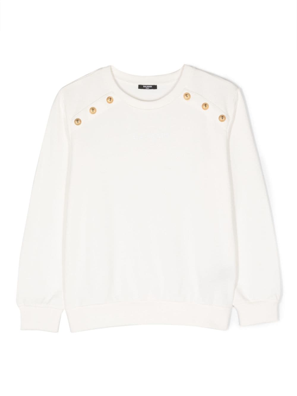 Balmain Kids Sweatshirt mit Logo-Print - Weiß von Balmain Kids