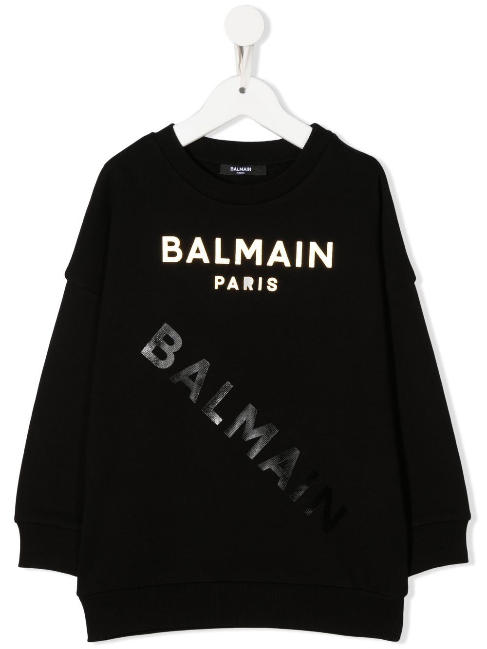 Balmain Kids Sweatshirt mit Logo-Print - Schwarz von Balmain Kids