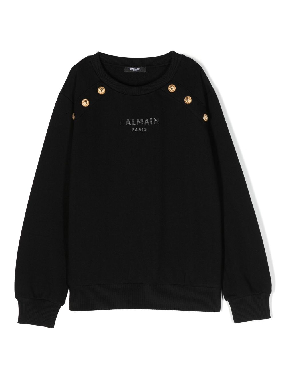 Balmain Kids Sweatshirt im Distressed-Look - Schwarz von Balmain Kids