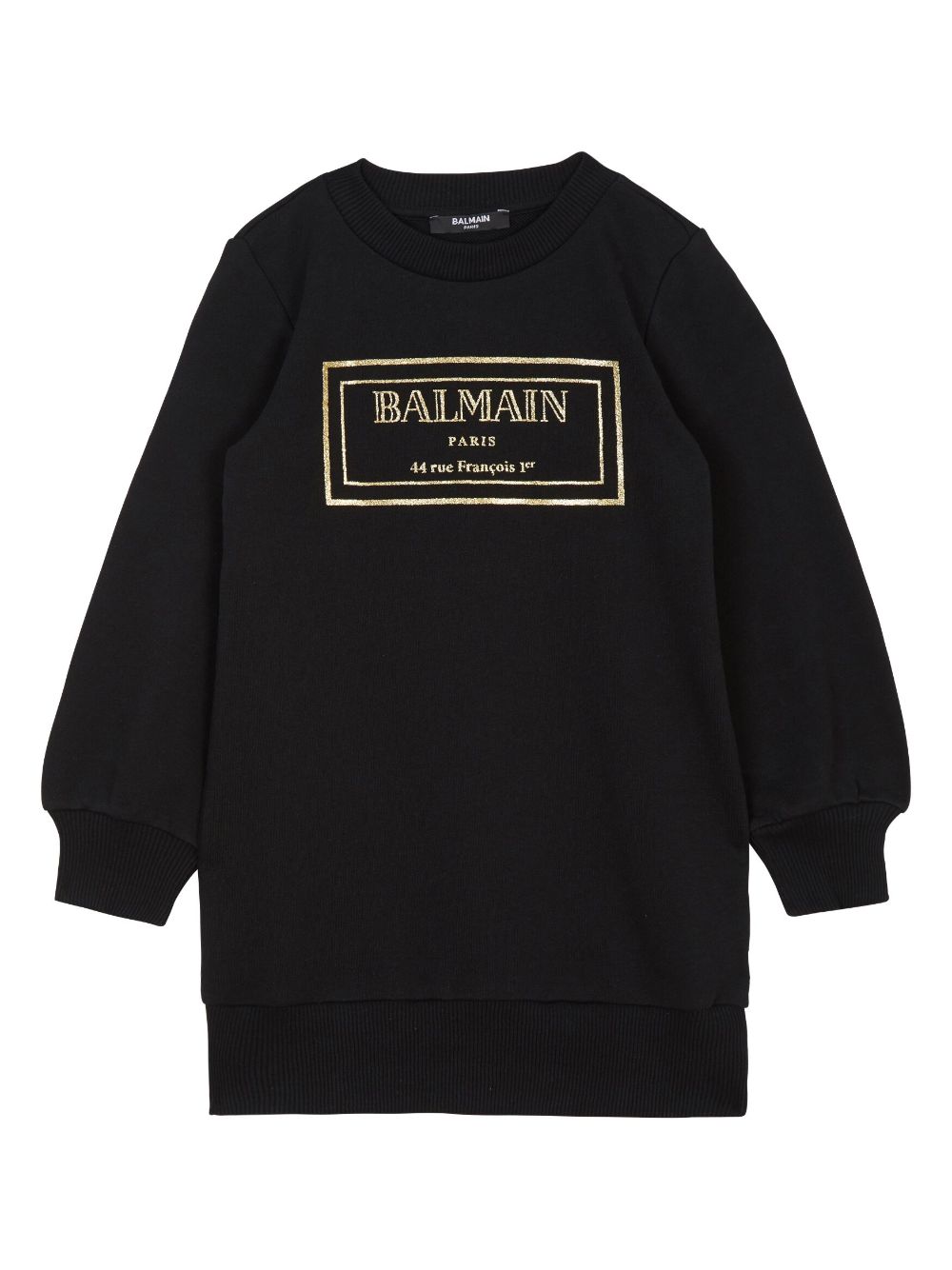 Balmain Kids Pulloverkleid mit Logo-Print im Glitter-Look - Schwarz von Balmain Kids