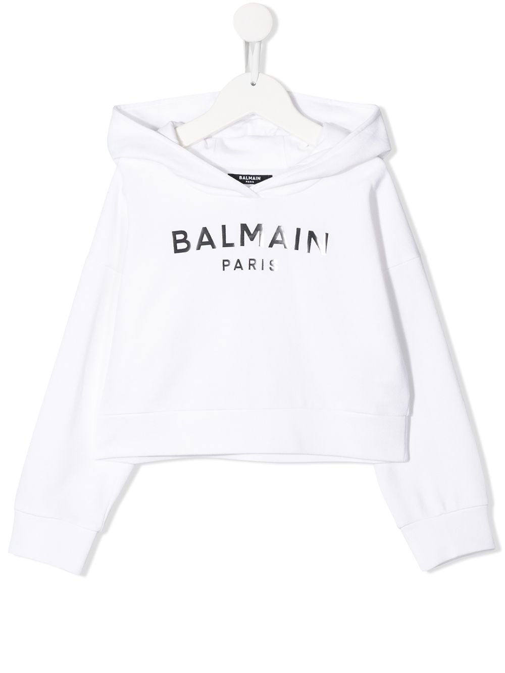 Balmain Kids Kapuzenpullover mit Logo-Print - Weiß von Balmain Kids