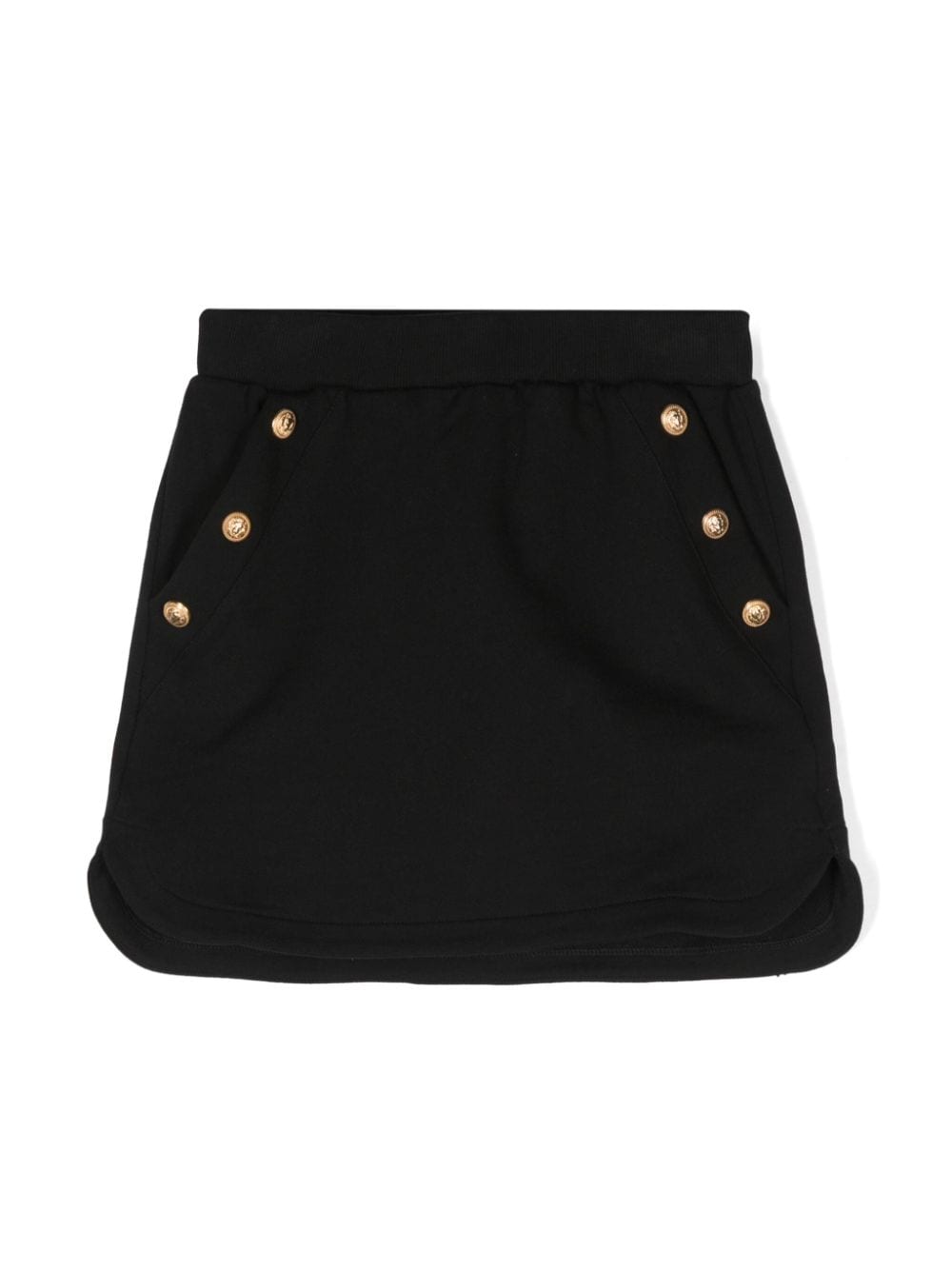 Balmain Kids logo-print jersey skirt - Schwarz von Balmain Kids