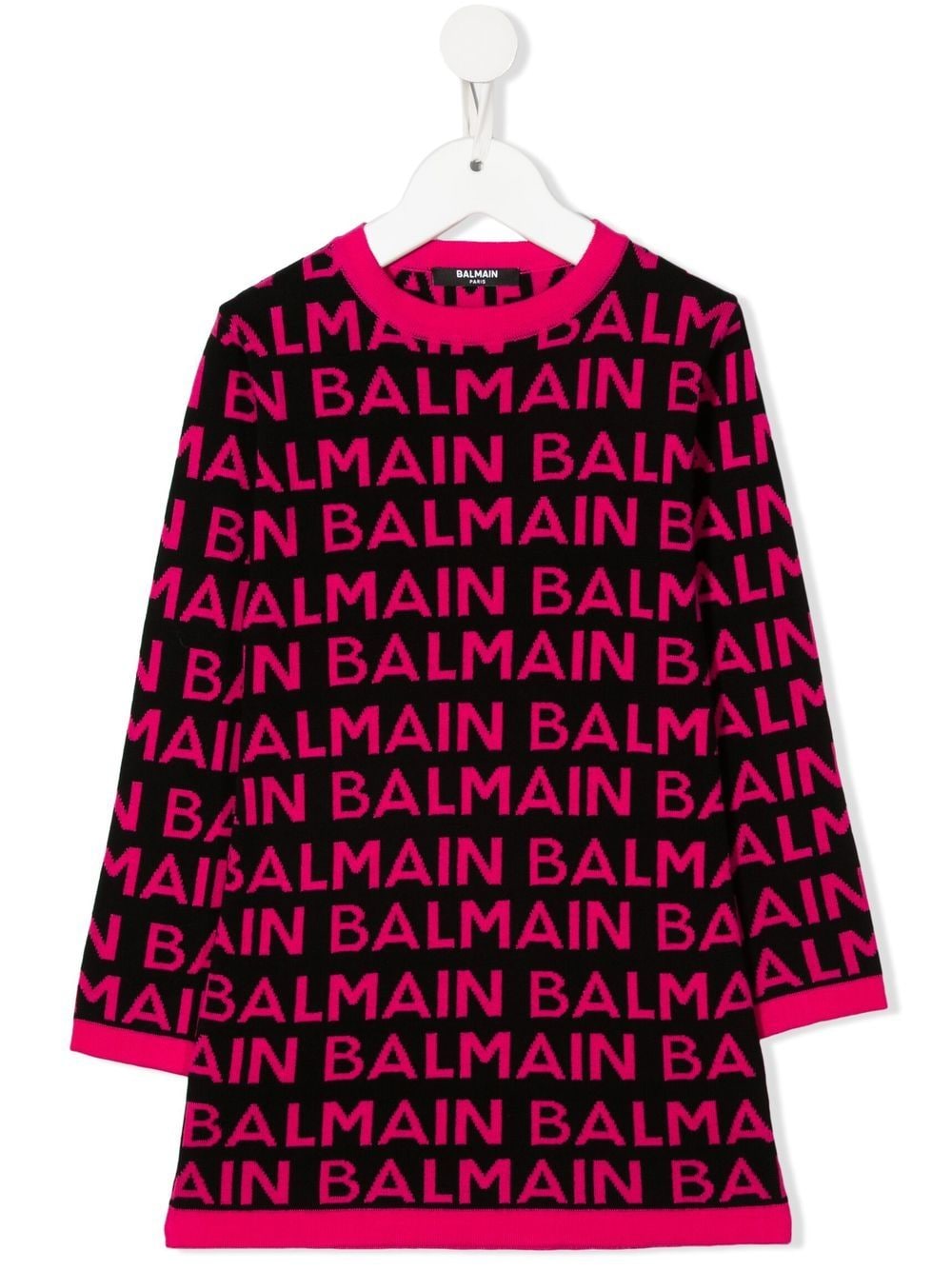 Balmain Kids Pulloverkleid mit Logo-Print - Schwarz von Balmain Kids