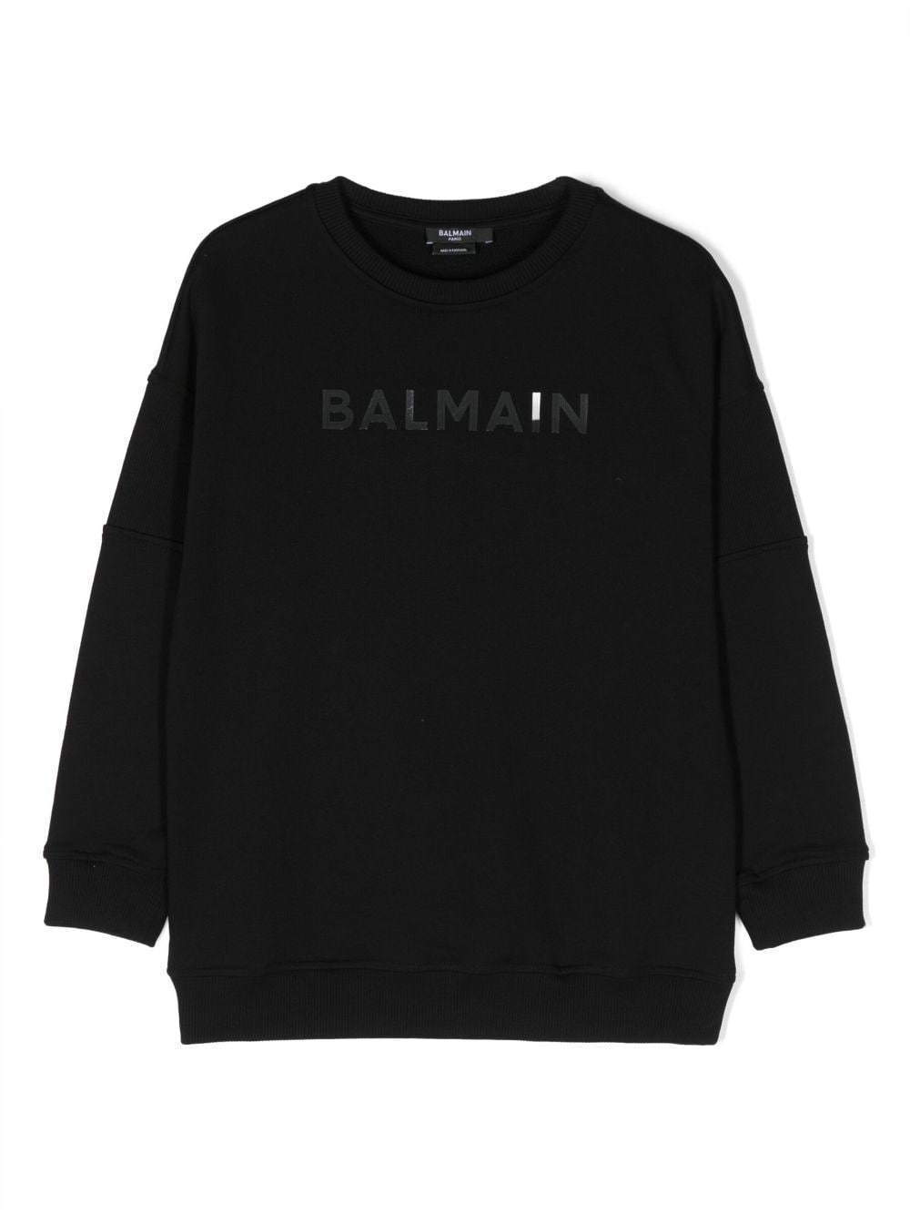 Balmain Kids Sweatshirt mit Logo-Print - Schwarz von Balmain Kids