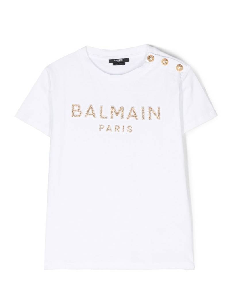 Balmain Kids T-Shirt mit Logo-Print - Weiß von Balmain Kids