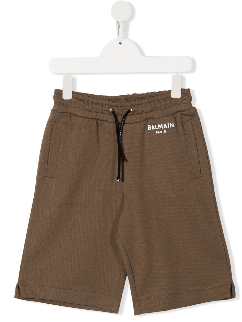 Balmain Kids Joggingshorts mit Logo-Print - Braun von Balmain Kids