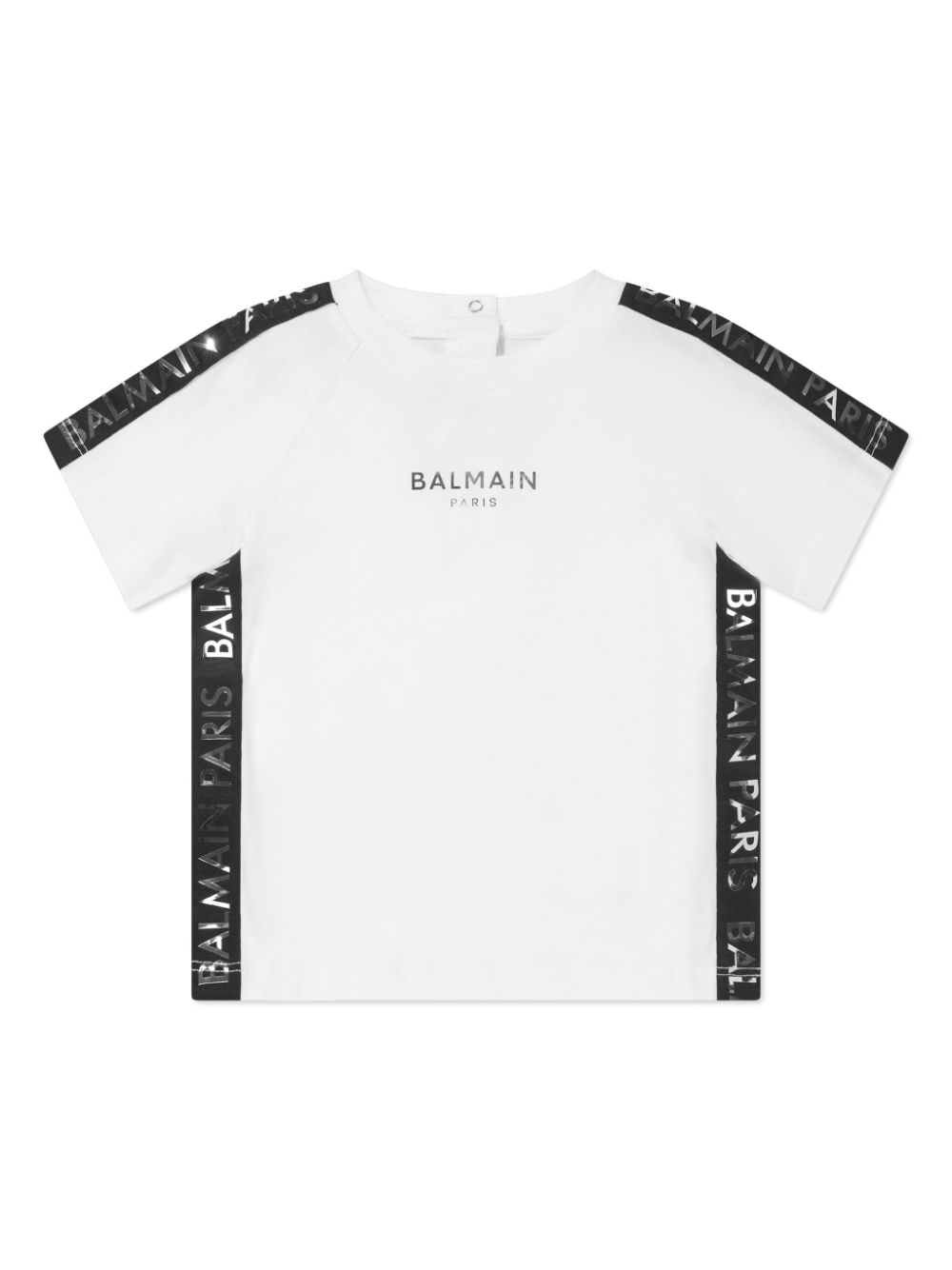 Balmain Kids T-Shirt mit Logo-Band - Weiß von Balmain Kids