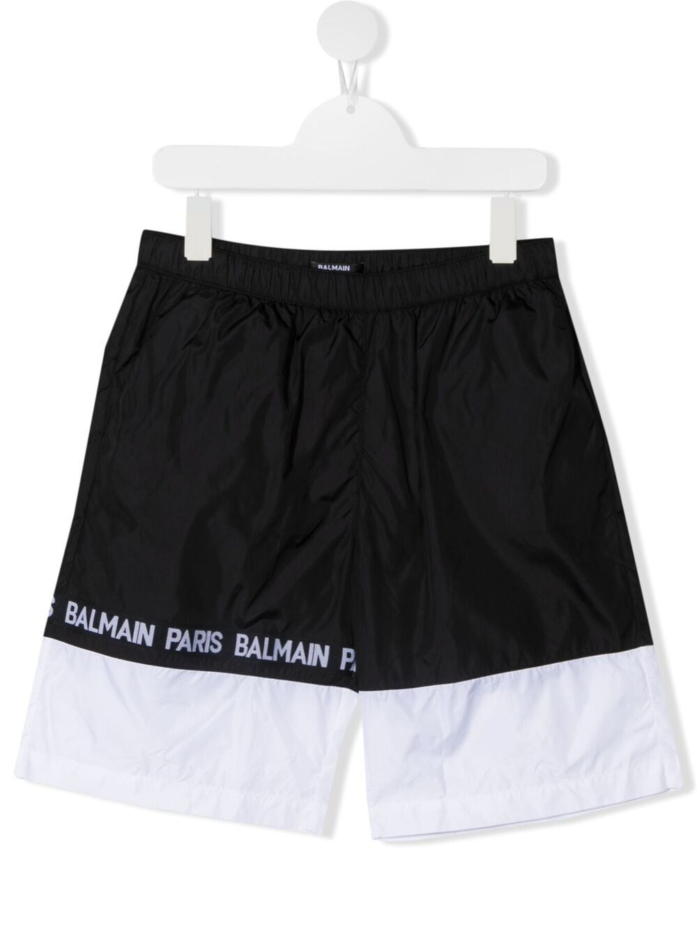 Balmain Kids Badeshorts in Colour-Block-Optik - Schwarz von Balmain Kids