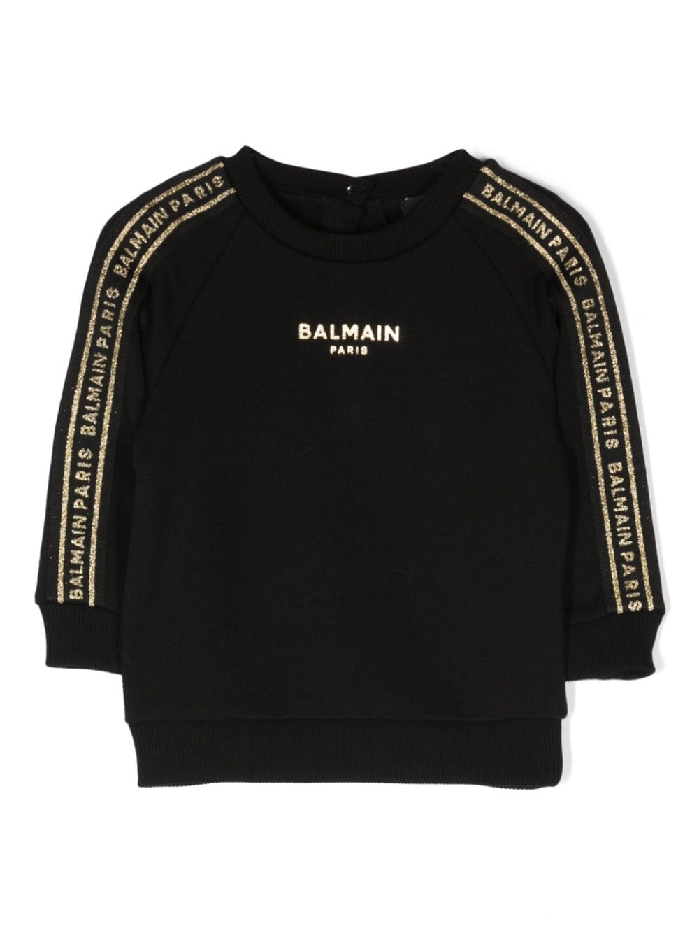 Balmain Kids Sweatshirt mit Logo-Streifen - Schwarz von Balmain Kids