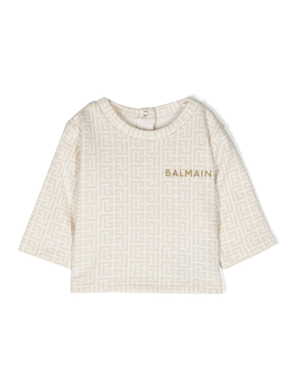 Balmain Kids Sweatshirt mit Monogrammmuster - Nude von Balmain Kids