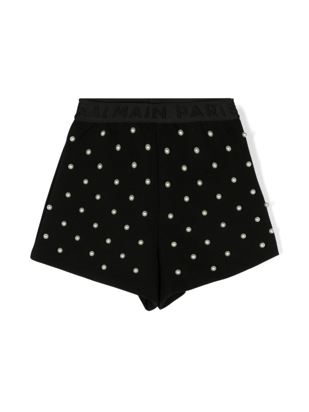 Balmain Kids Mini Shorts mit Perlen - Schwarz von Balmain Kids