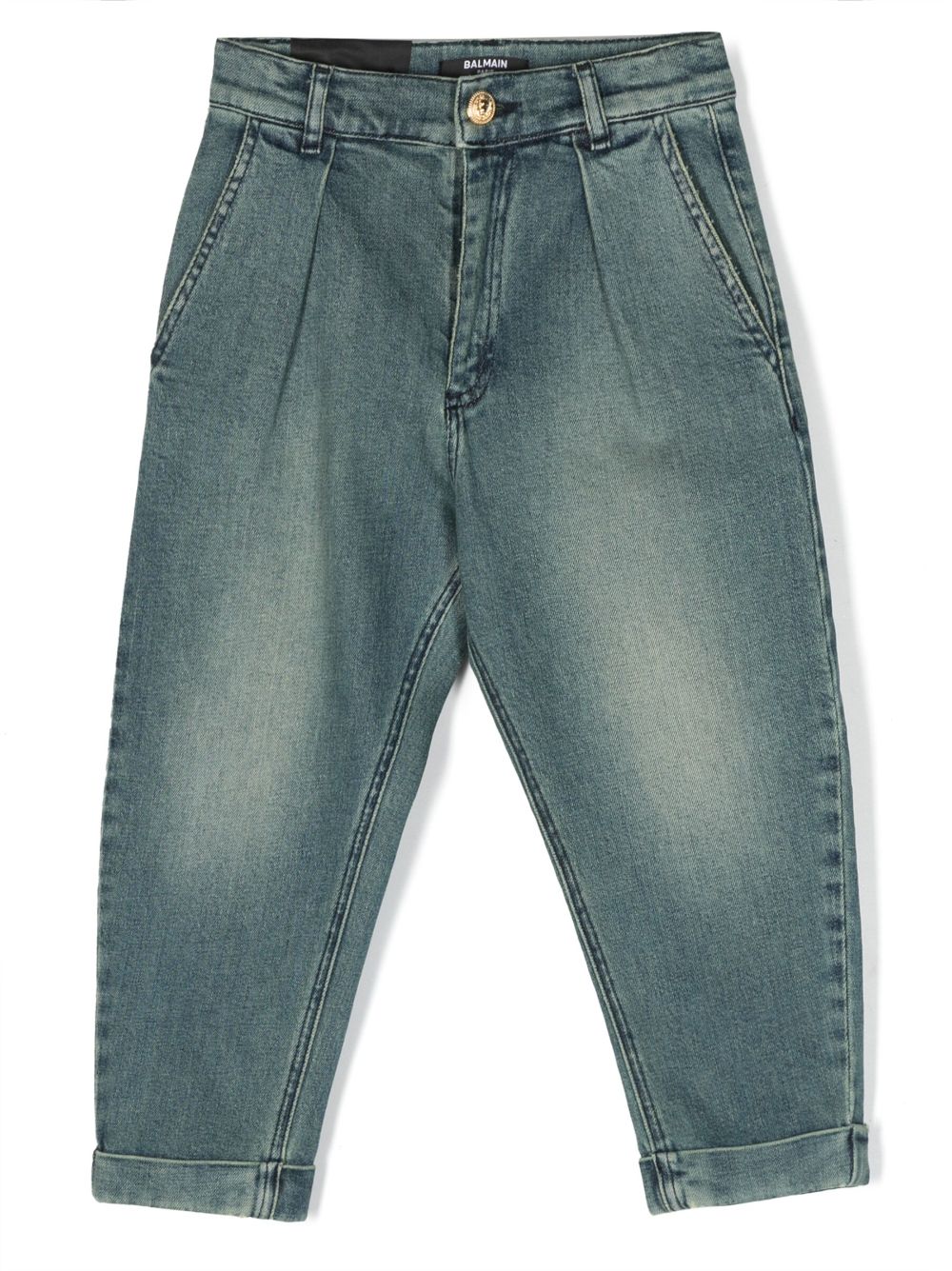 Balmain Kids Jeans mit Bundfalten - Blau von Balmain Kids