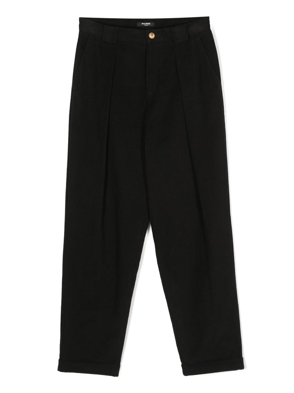 Balmain Kids Bundfaltenhose mit geradem Bein - Schwarz von Balmain Kids