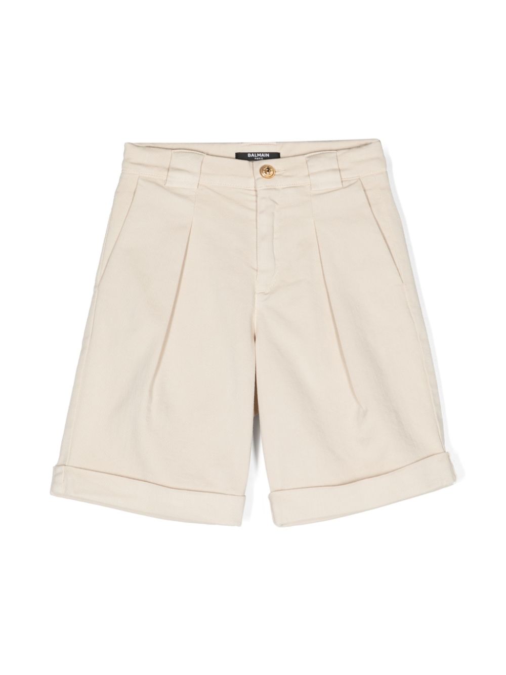 Balmain Kids Klassissche Twill-Shorts mit Falten - Nude von Balmain Kids