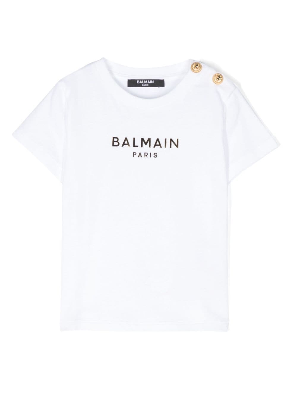 Balmain Kids T-Shirt mit vorstehendem Logo - Weiß von Balmain Kids