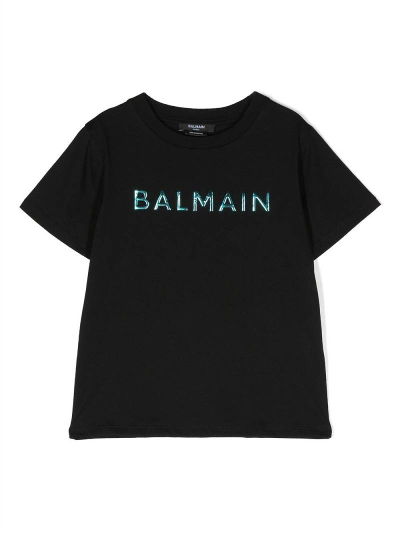 Balmain Kids T-Shirt mit vorstehendem Logo - Schwarz von Balmain Kids