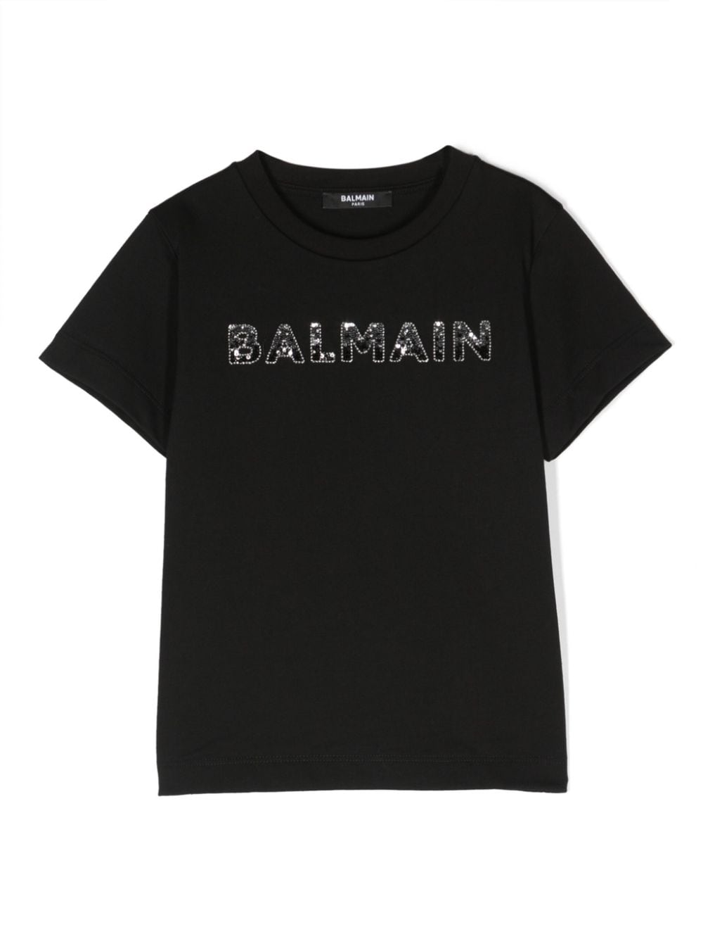 Balmain Kids T-Shirt mit Pailletten - Schwarz von Balmain Kids