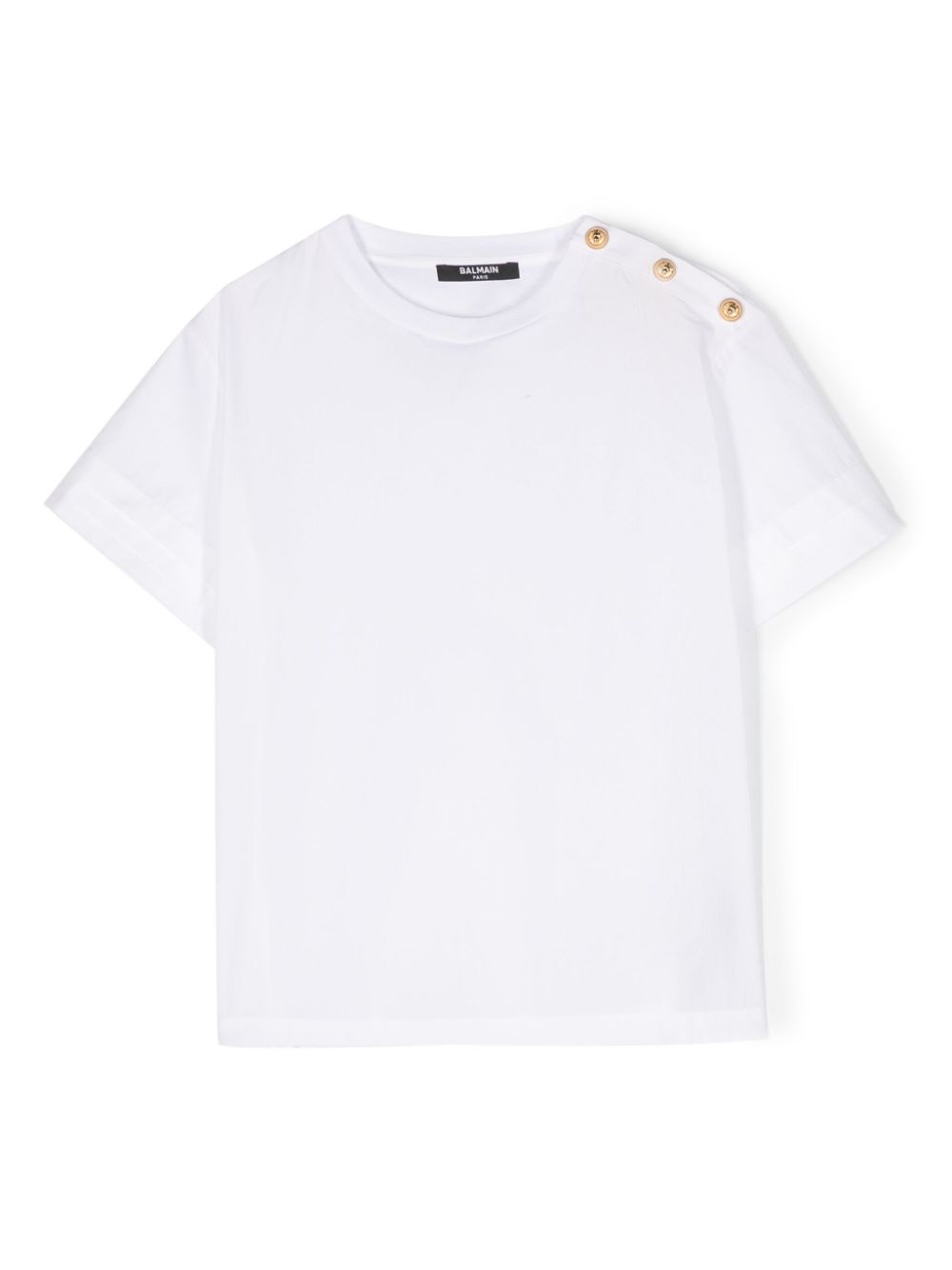 Balmain Kids Klassisches T-Shirt - Weiß von Balmain Kids