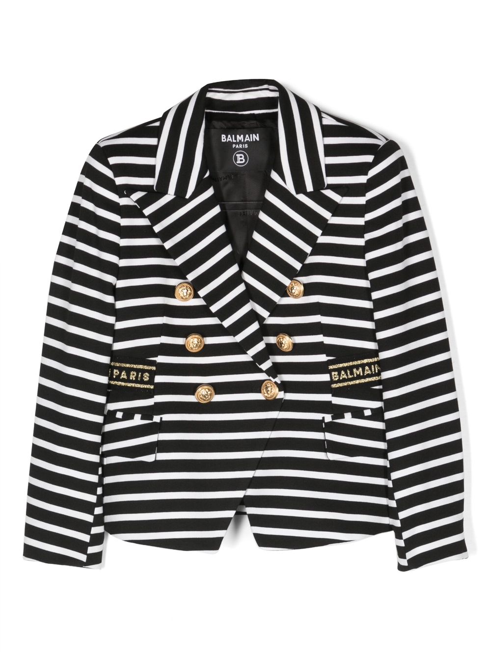 Balmain Kids Doppelreihiger Blazer mit Streifen - Weiß von Balmain Kids