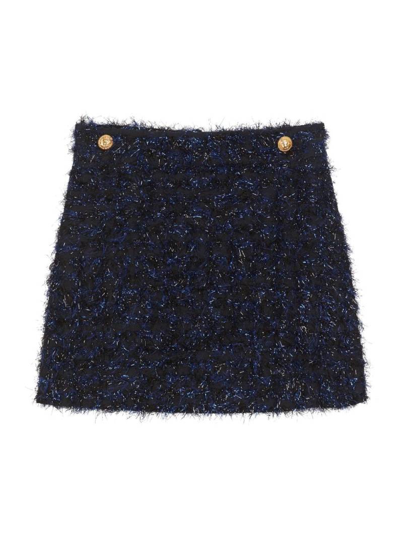 Balmain Kids Minirock aus Tweed - Blau von Balmain Kids