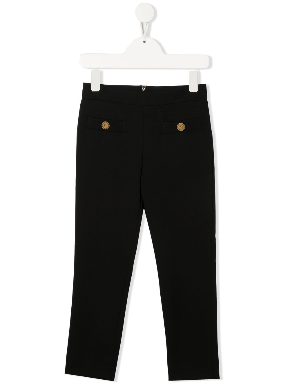 Balmain Kids Gerade Hose mit Reißverschluss - Schwarz von Balmain Kids