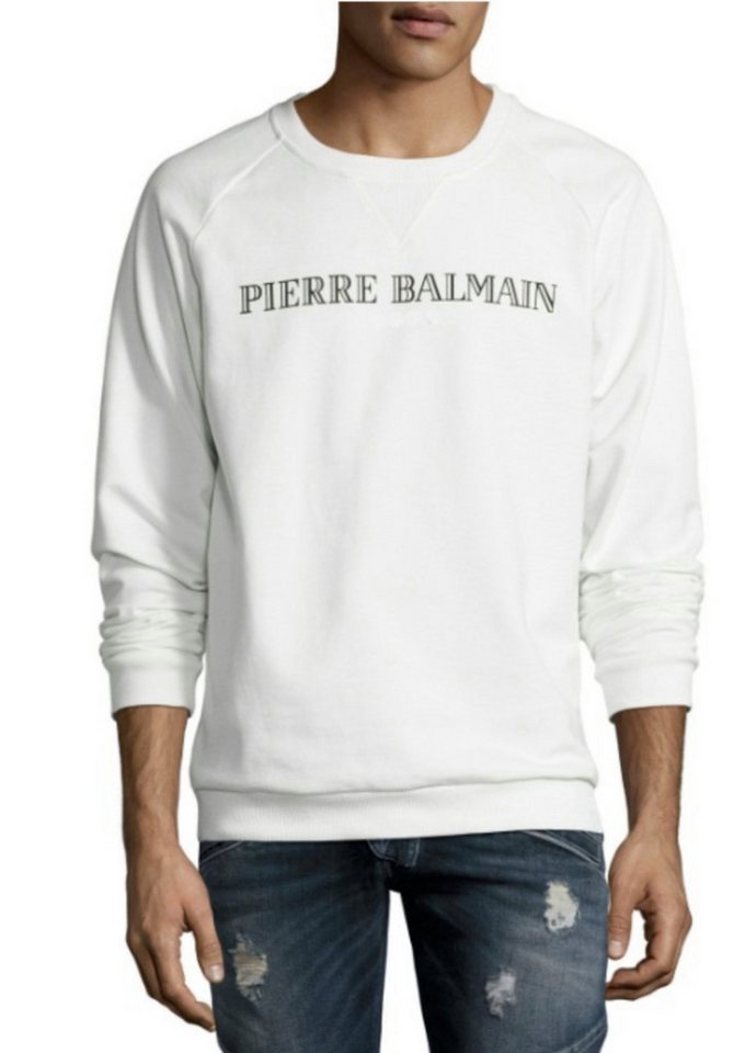 Balmain Paris Sweatshirt Pierre Balmain Pullover Gerippten Kragen mit elastischen Bündchen Balmain Paris Sweatshirt Pierre Balmain Pullover Gerippten Kragen mit elastischen Bündchen von Balmain Paris