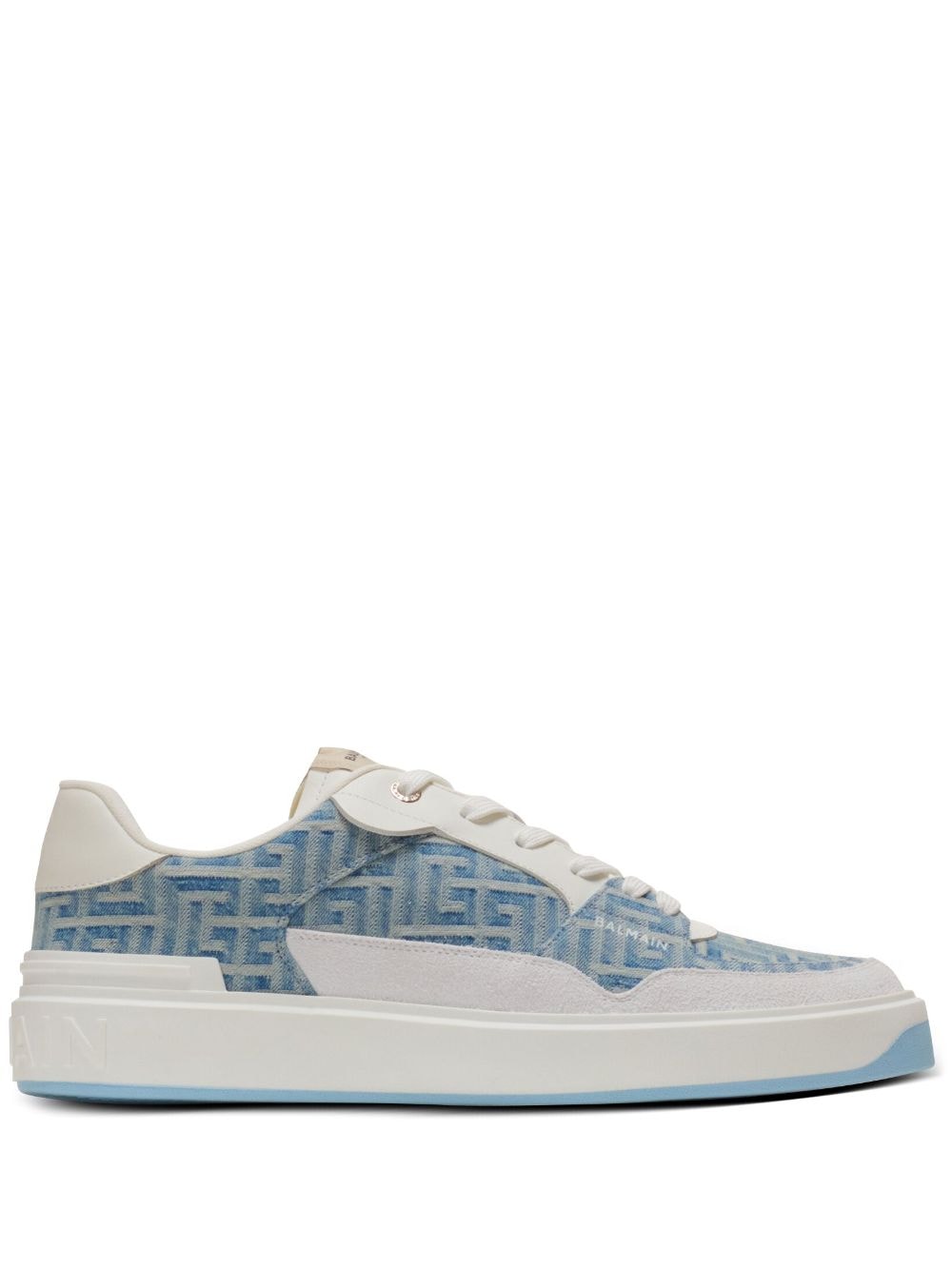 Balmain B-Court Sneakers mit Monogramm - Blau von Balmain