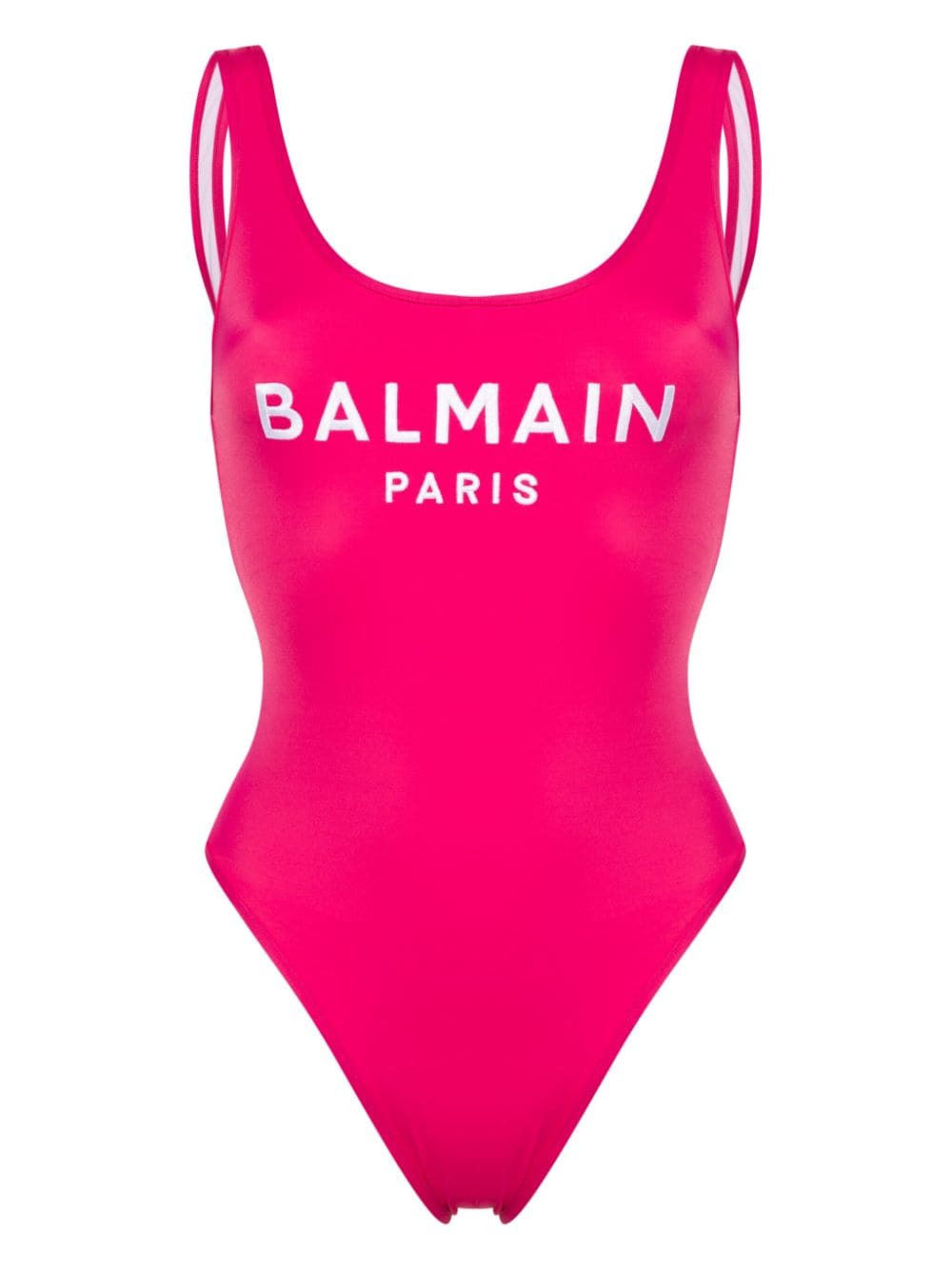 Balmain Badeanzug mit Logo-Stickerei - Rosa von Balmain