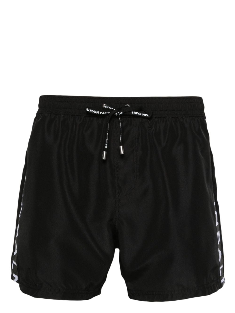 Balmain Badeshorts mit Logo-Streifen - Schwarz von Balmain