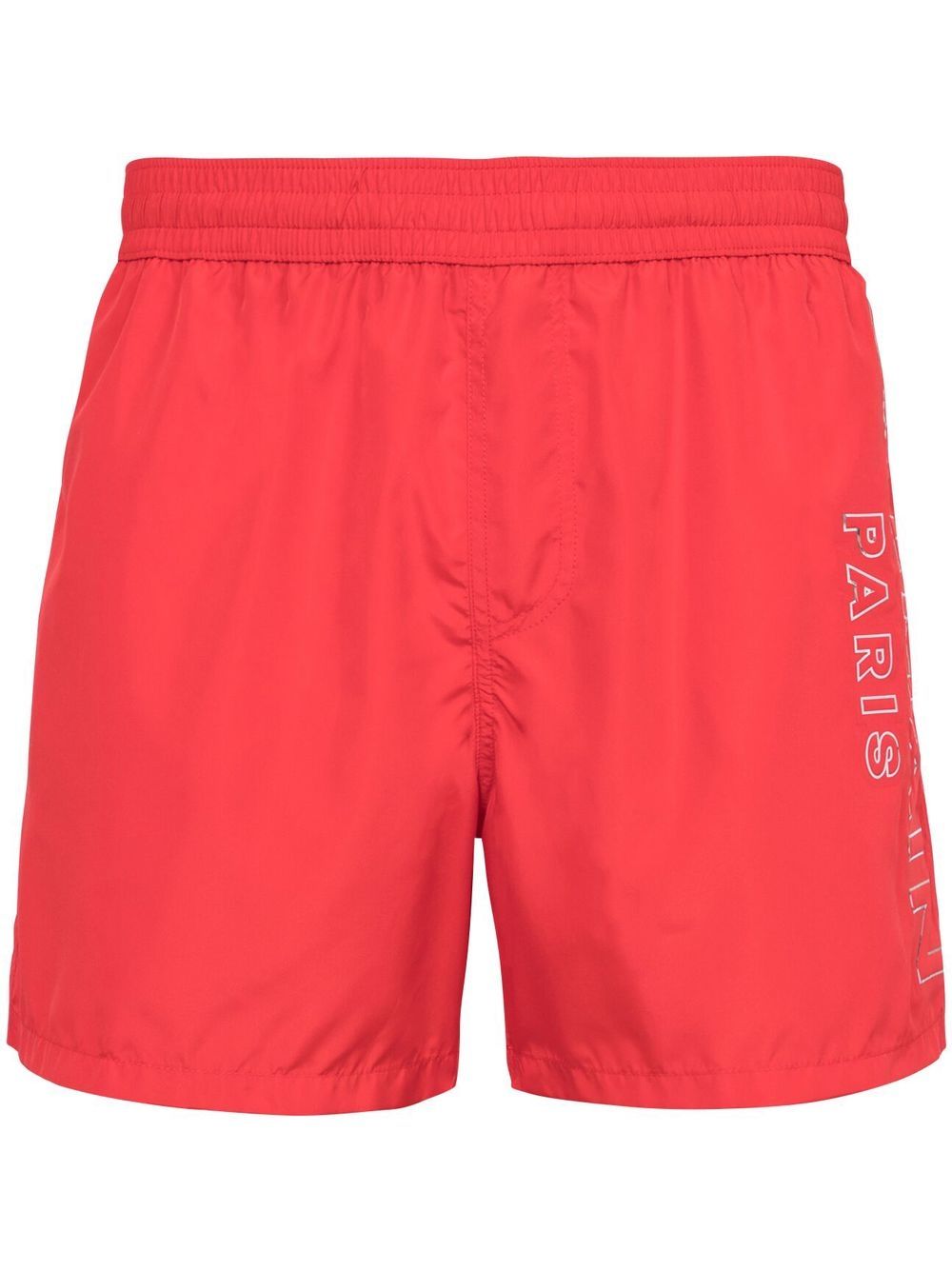 Balmain Badeshorts mit Metallic-Logo - Rot von Balmain