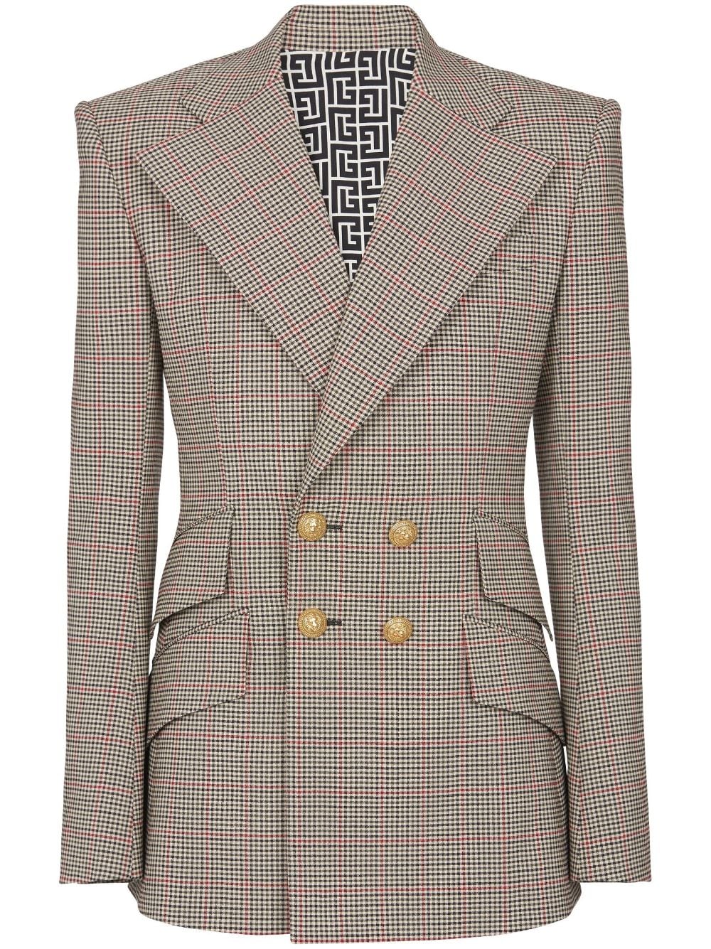 Balmain Blazer mit Prince of Wales-Karo - Braun von Balmain