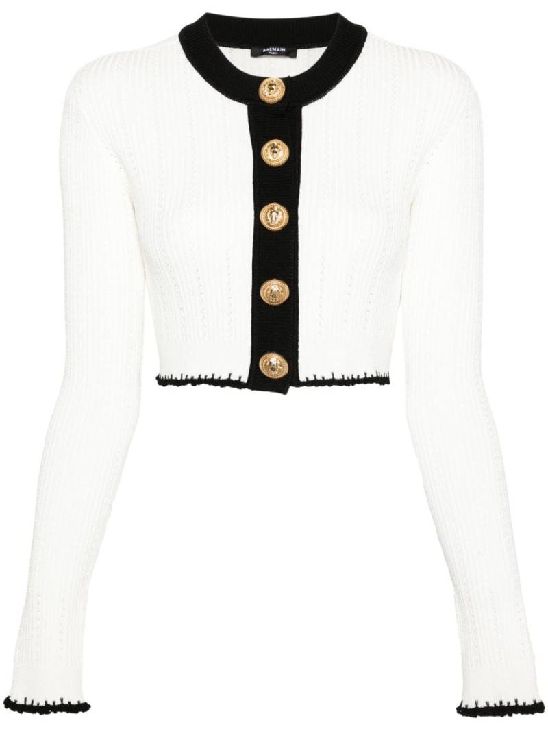 Balmain Cropped-Cardigan - Weiß von Balmain