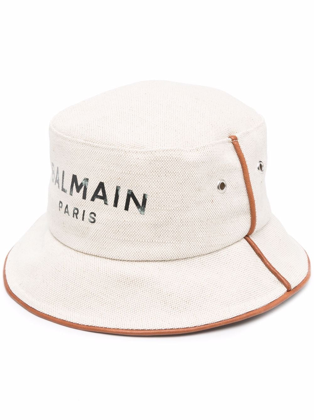 Balmain Fischerhut mit Logo-Print - Nude von Balmain