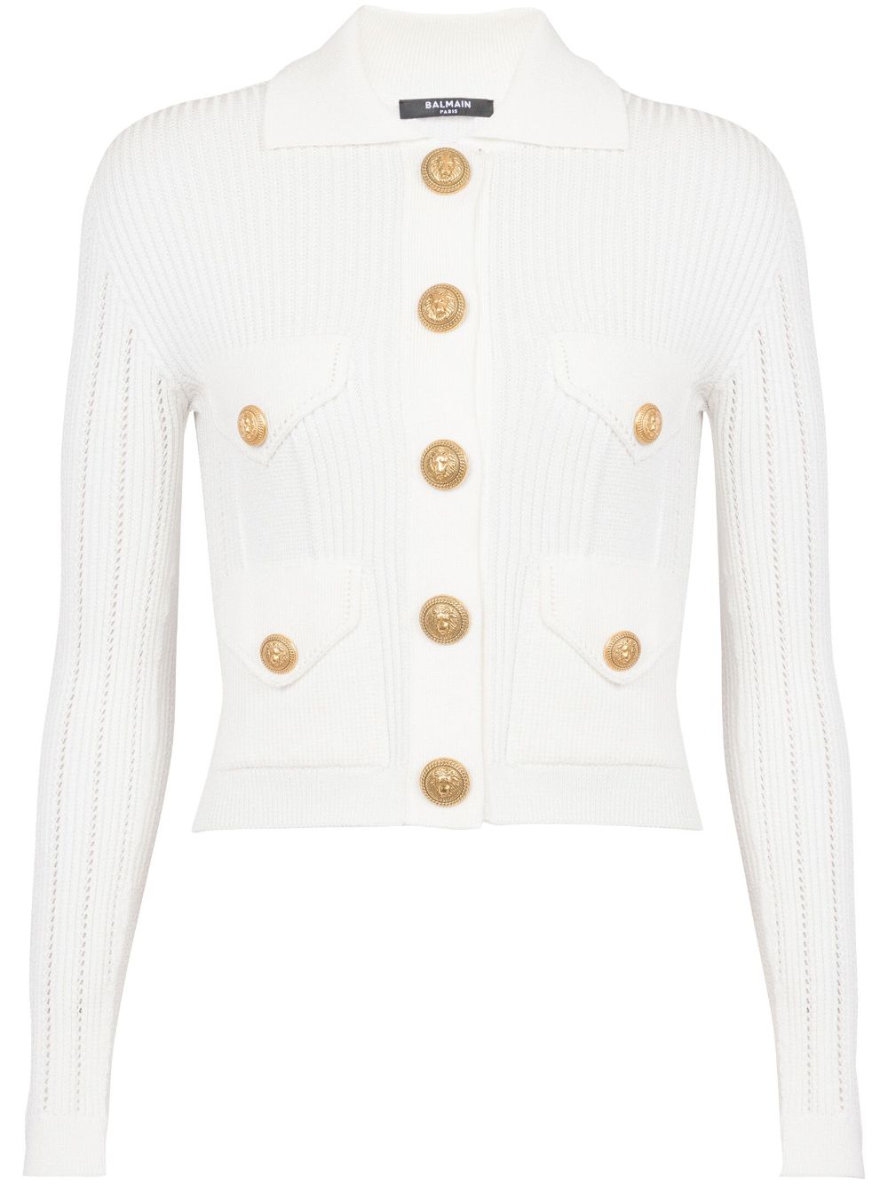 Balmain Gerippter Cardigan - Weiß von Balmain