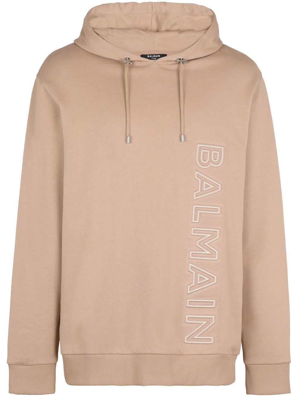 Balmain Hoodie mit Logo-Prägung - Nude von Balmain