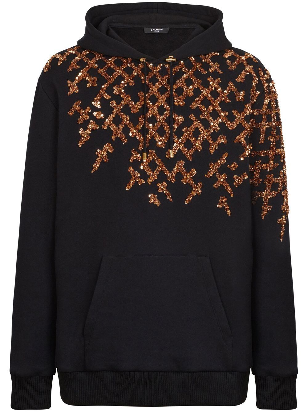 Balmain Hoodie mit Pailletten - Schwarz von Balmain