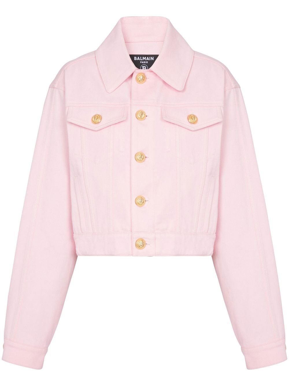 Balmain Klassische Cropped-Jeansjacke - Rosa von Balmain