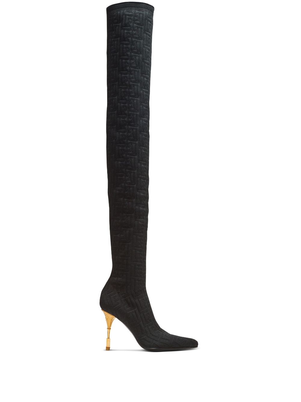 Balmain Klassische Overknee-Stiefel - Schwarz von Balmain