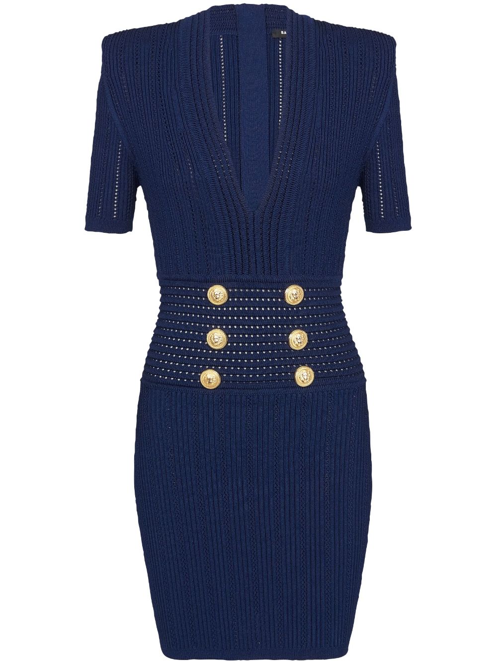 Balmain Kleid mit Zierknöpfen - Blau von Balmain