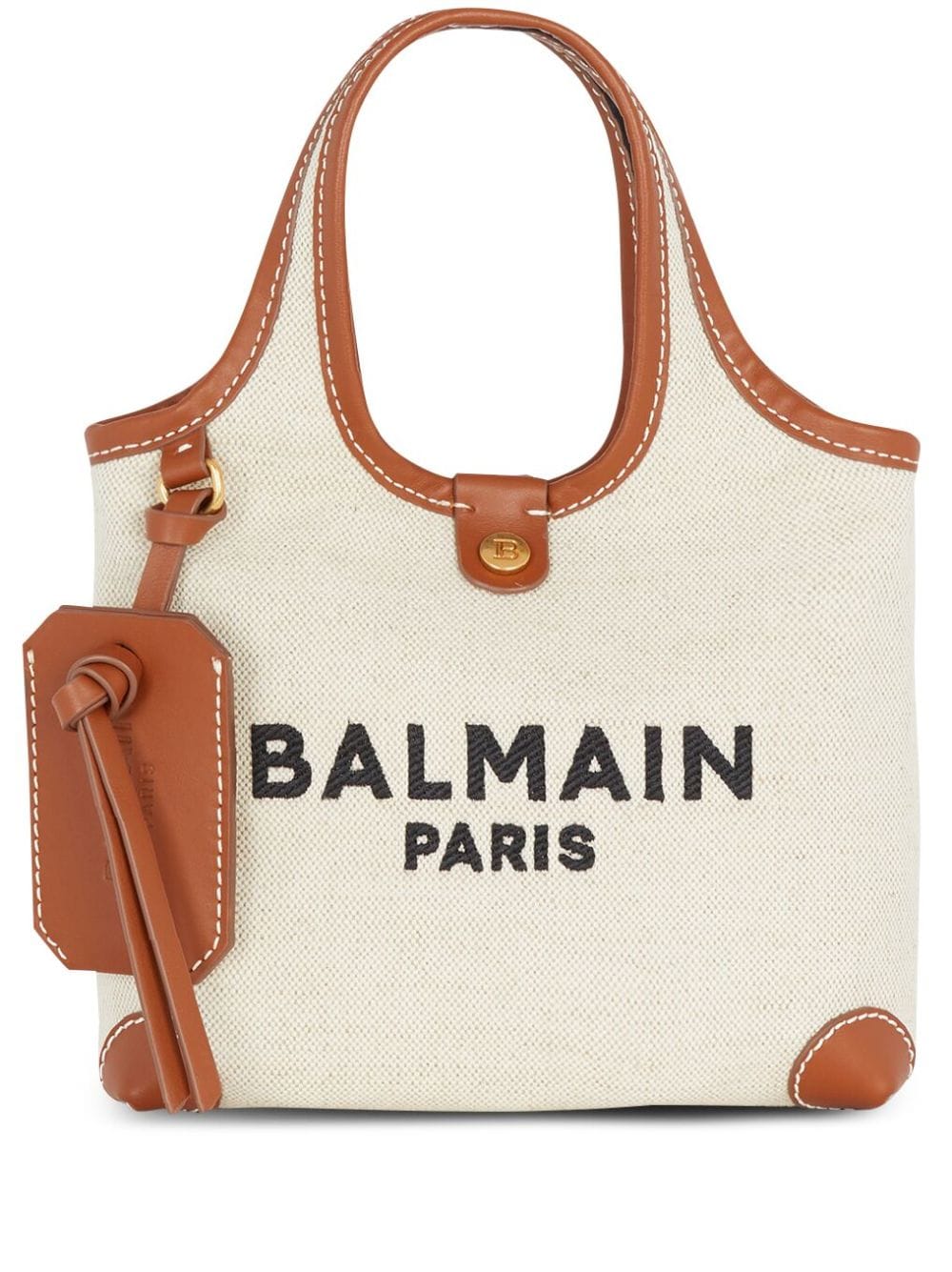 Balmain Mini B-Army Grocery Handtasche - Nude von Balmain