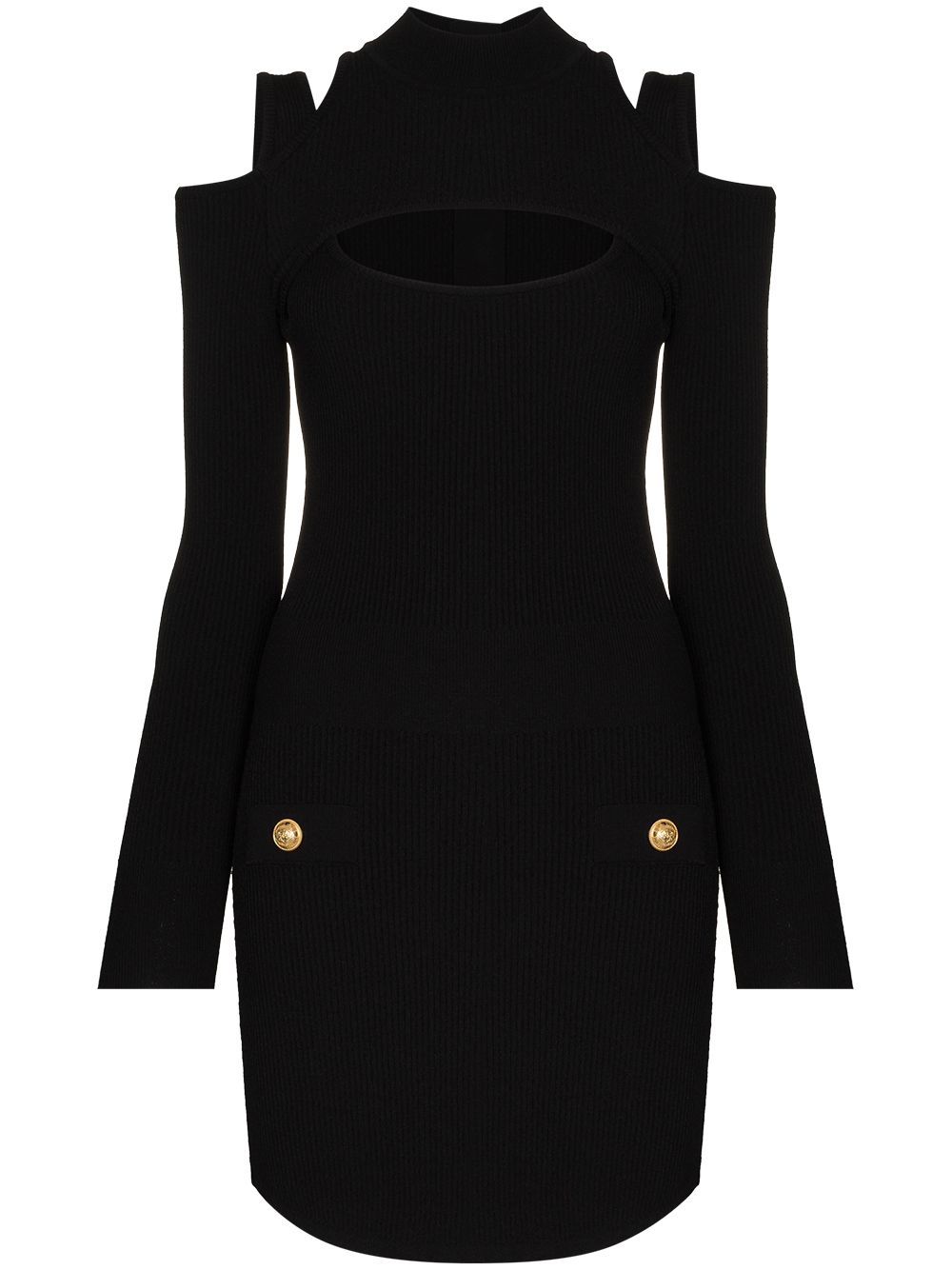 Balmain Minikleid mit Cut-Outs - Schwarz von Balmain