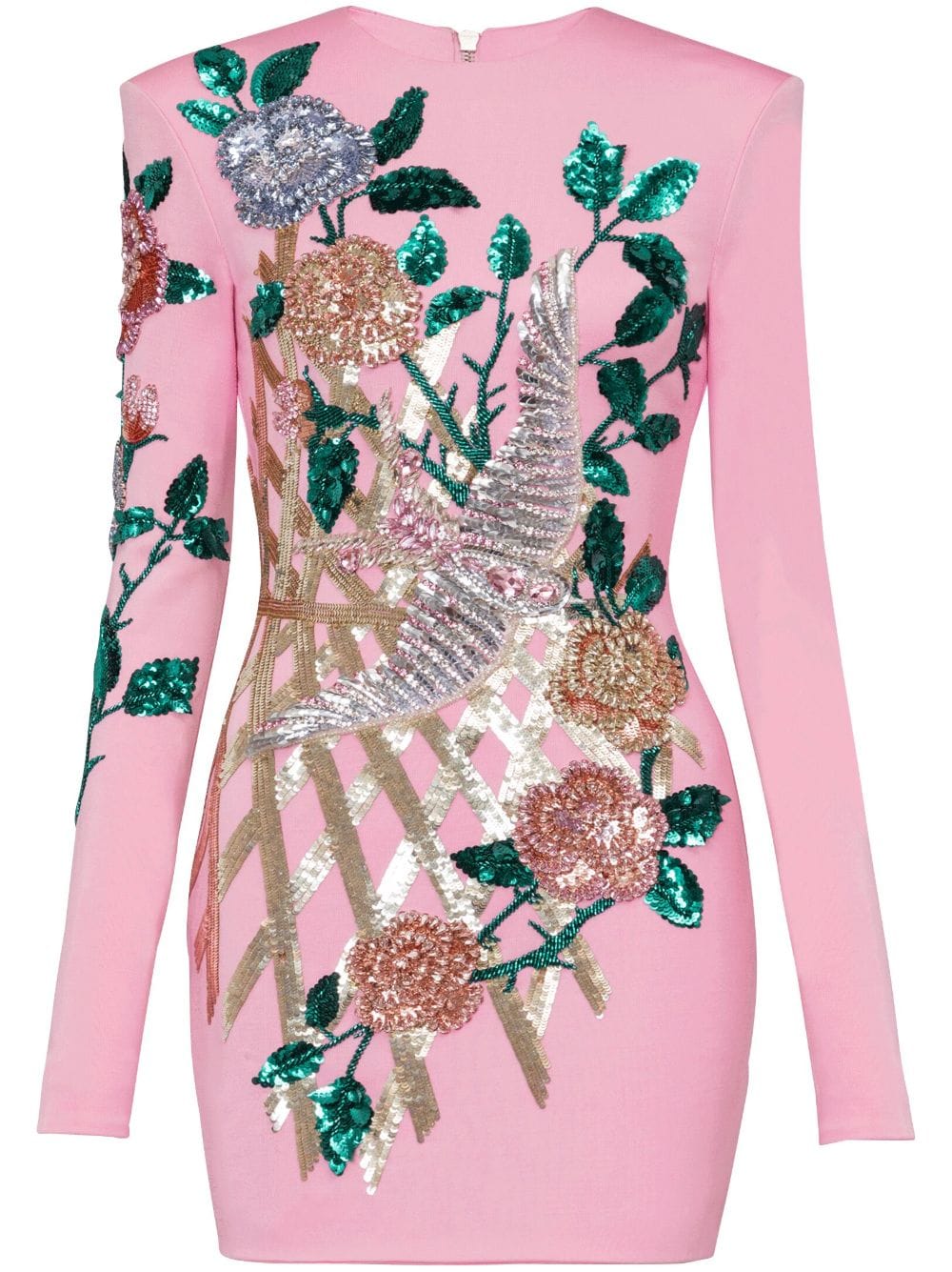 Balmain Minikleid mit Pailletten - Rosa von Balmain